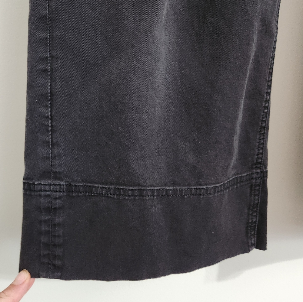 SOLD 🌟 Everlane Black The Lightweight Wide-Leg Crop Chino Pants Size 0 - Picture 11 of 16